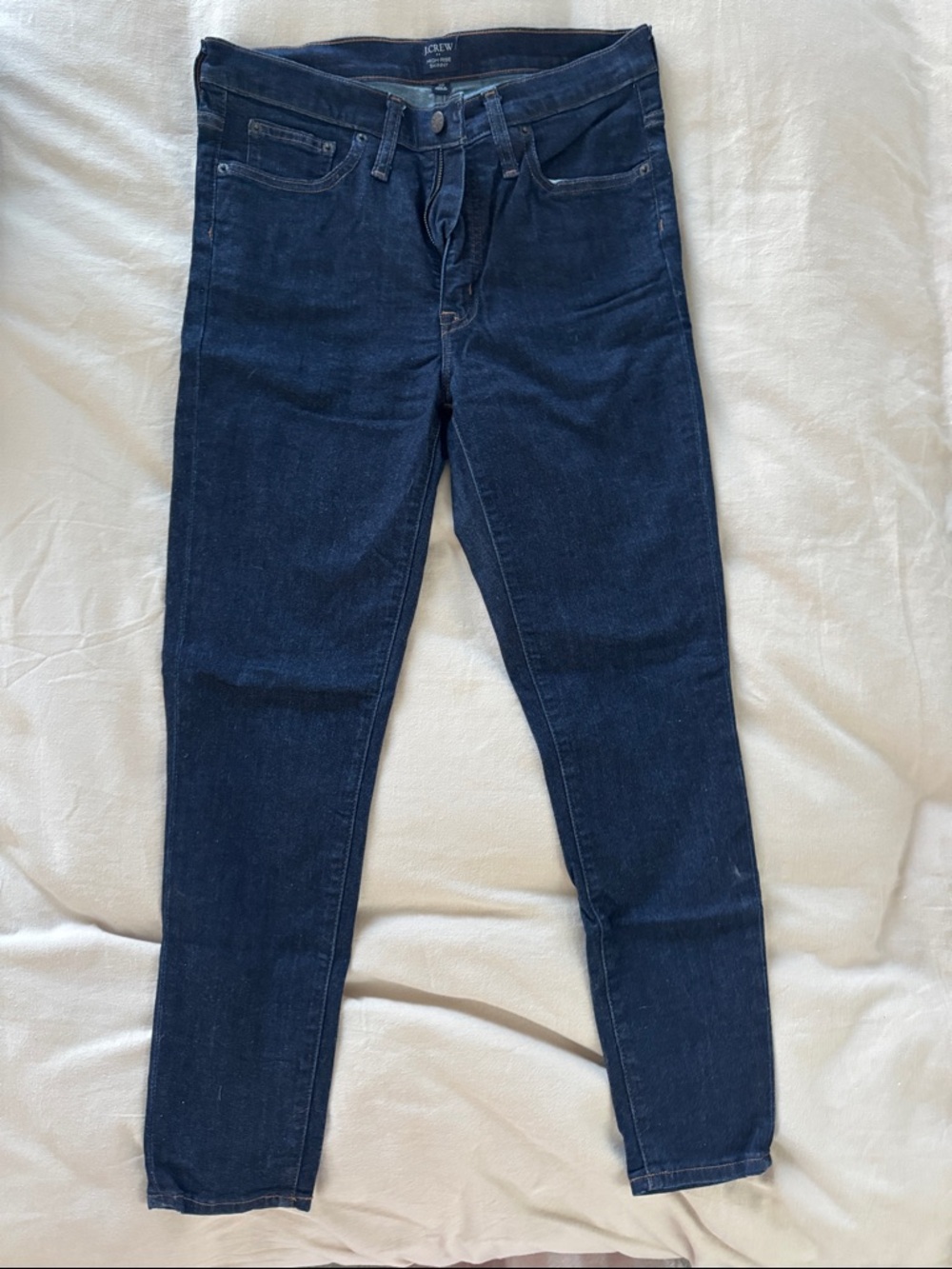 J. Crew High-Rise Dark Indigo Skinny Jeans